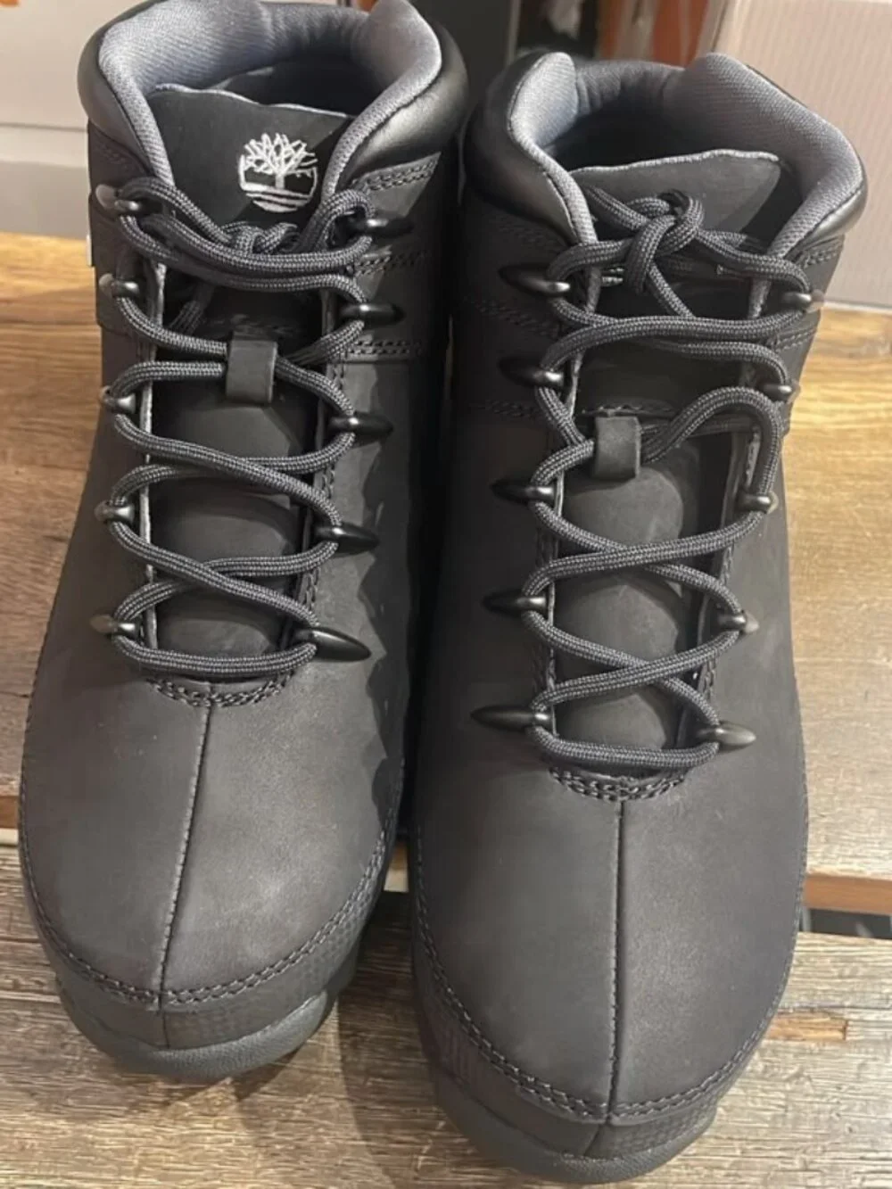 TIMBERLAND MEN'S EURO SPRINT MID LACE BOOT BLACK 6361R-001 ALL SIZES